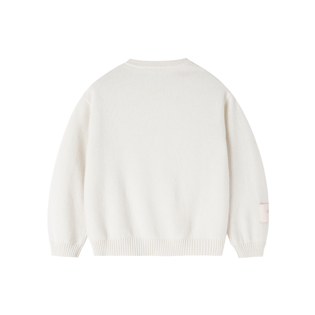 Essential Baby Cashmere Jumper | Snow White