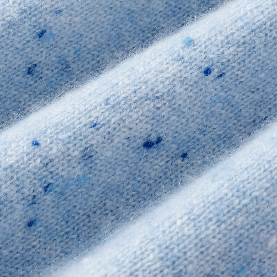 Heirloom Speckle 100% Cashmere Cardigan | Cloud Blue