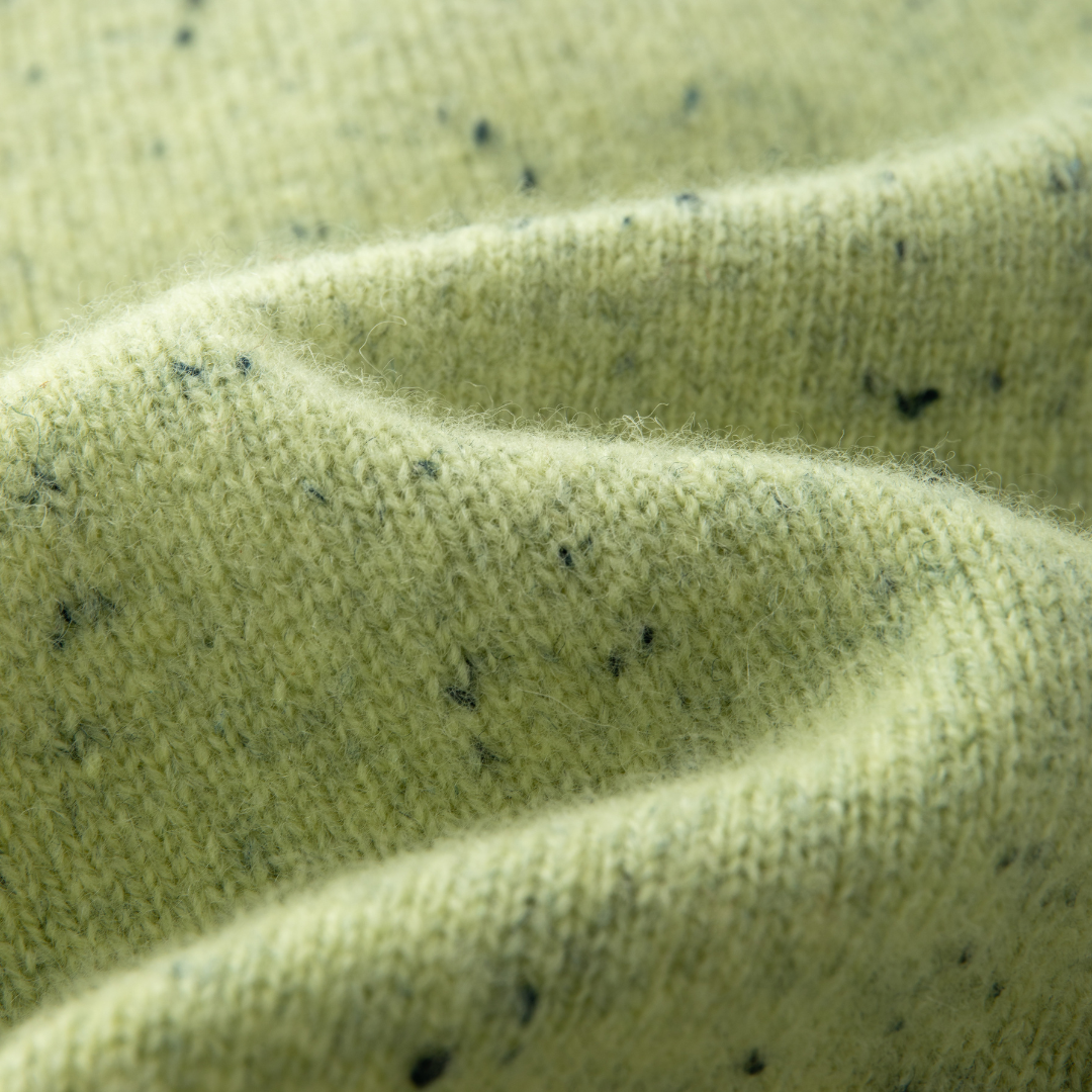Merino Meadow Speckle Knit Polo Jumper