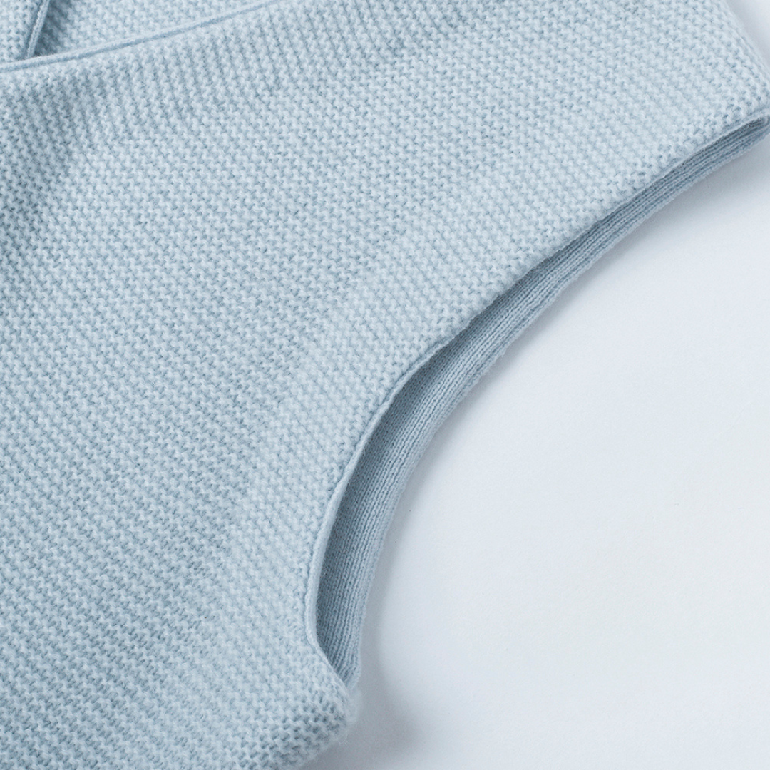 Merino V-Neck Knit Vest | Cloud Blue