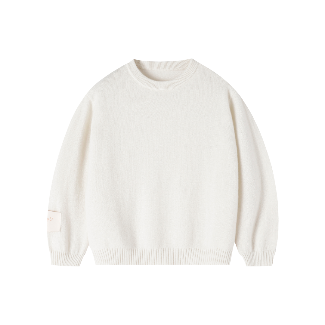 Essential Baby Cashmere Jumper | Snow White