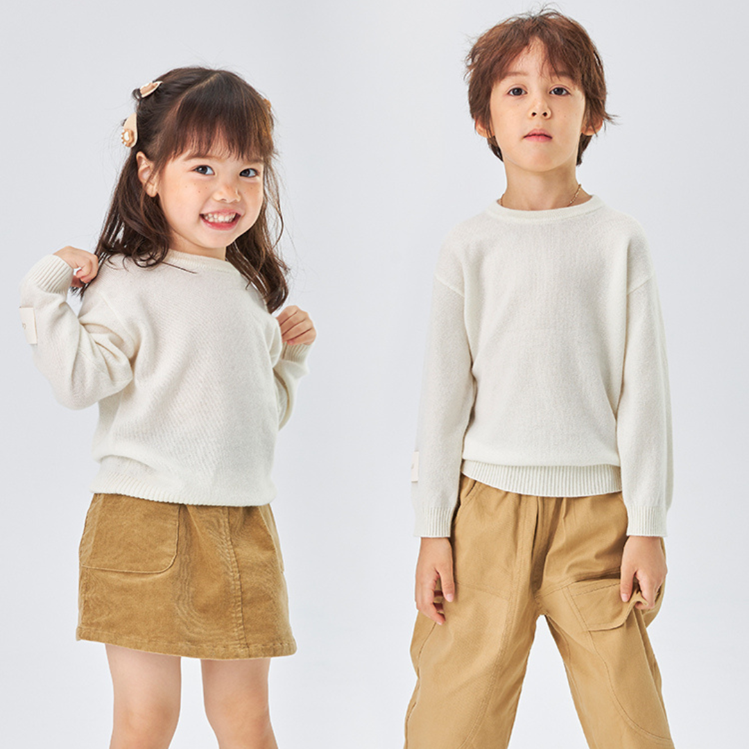 Essential Baby Cashmere Jumper | Snow White