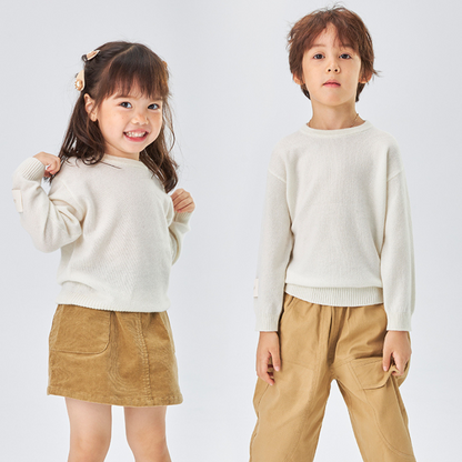 Essential Baby Cashmere Jumper | Snow White