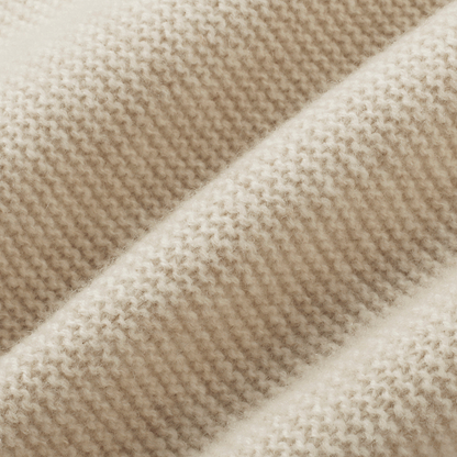 Merino V-Neck Knit Vest | Almond Cream