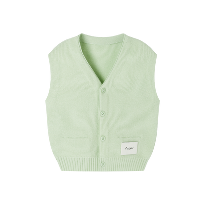 Merino V-Neck Knit Vest | Mint Leaf