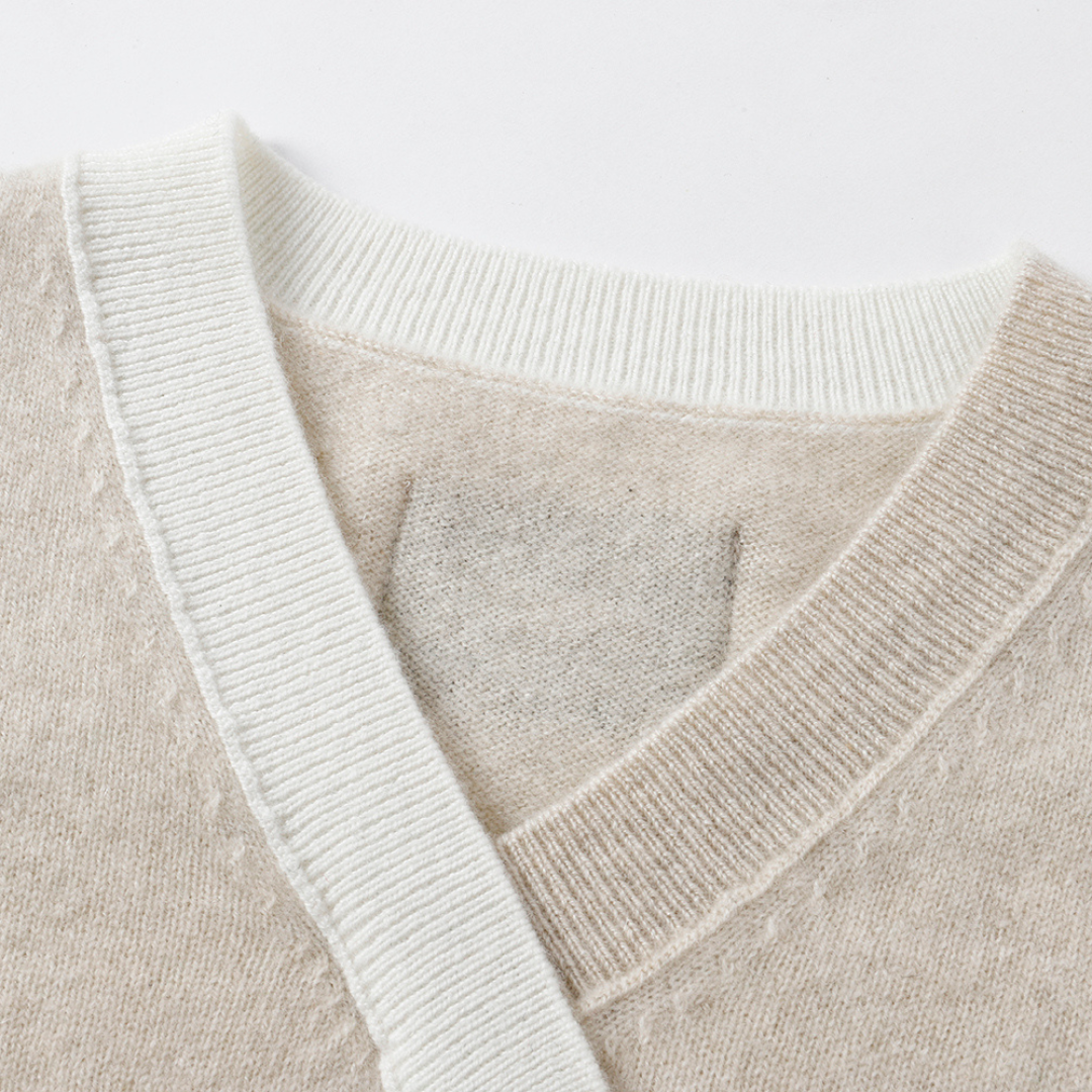 Organic Colour Undyed Cashmere Vest